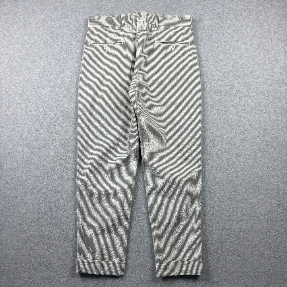 Engineered Garments Seersucker Pants Mens Small 32x28 Striped Cuffed USA MADE